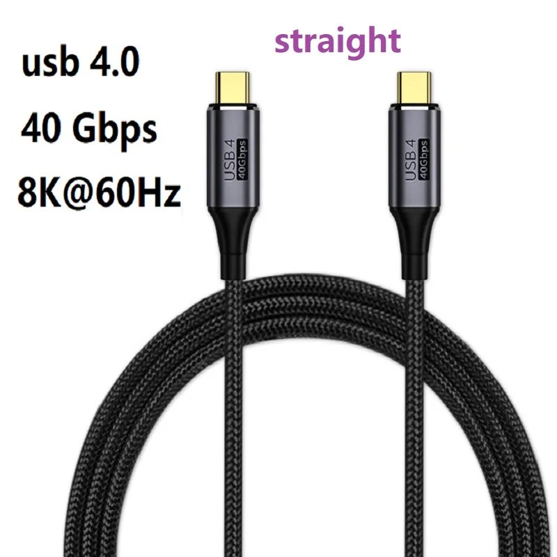 PD 100W 5A Fast Charging Cable USB4.0 40Gbps 20Gbps Data Cable Video Cord USB C Type C Thunderbolt 3 8K@60Hz Cable For Laptop