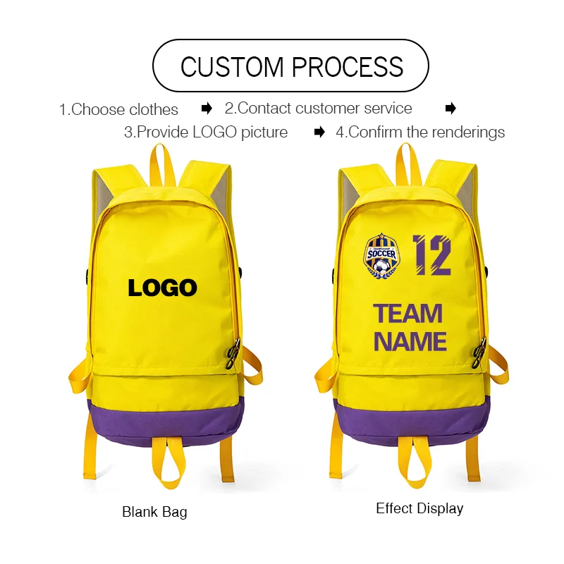Custom logo Basketball Storage Bag Large Capacity Football Backpack print Number Team Match custom team name patter photo