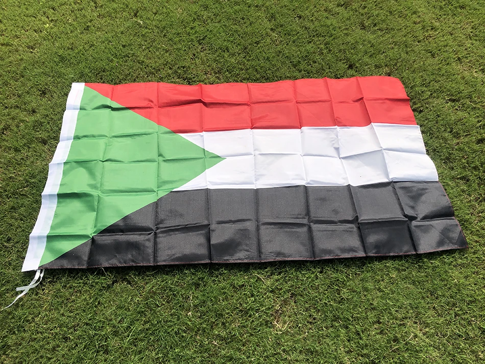 Bandera nacional Sudán poliéster doble cara 150x90cm - imagen 3