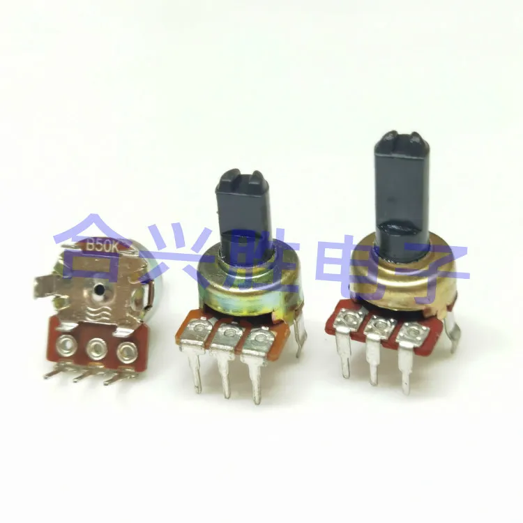 2 Pieces 121 Type Single B50K Computer Speaker Radio DVD Recorder Power Amplifier Volume Potentiometer 3Pin