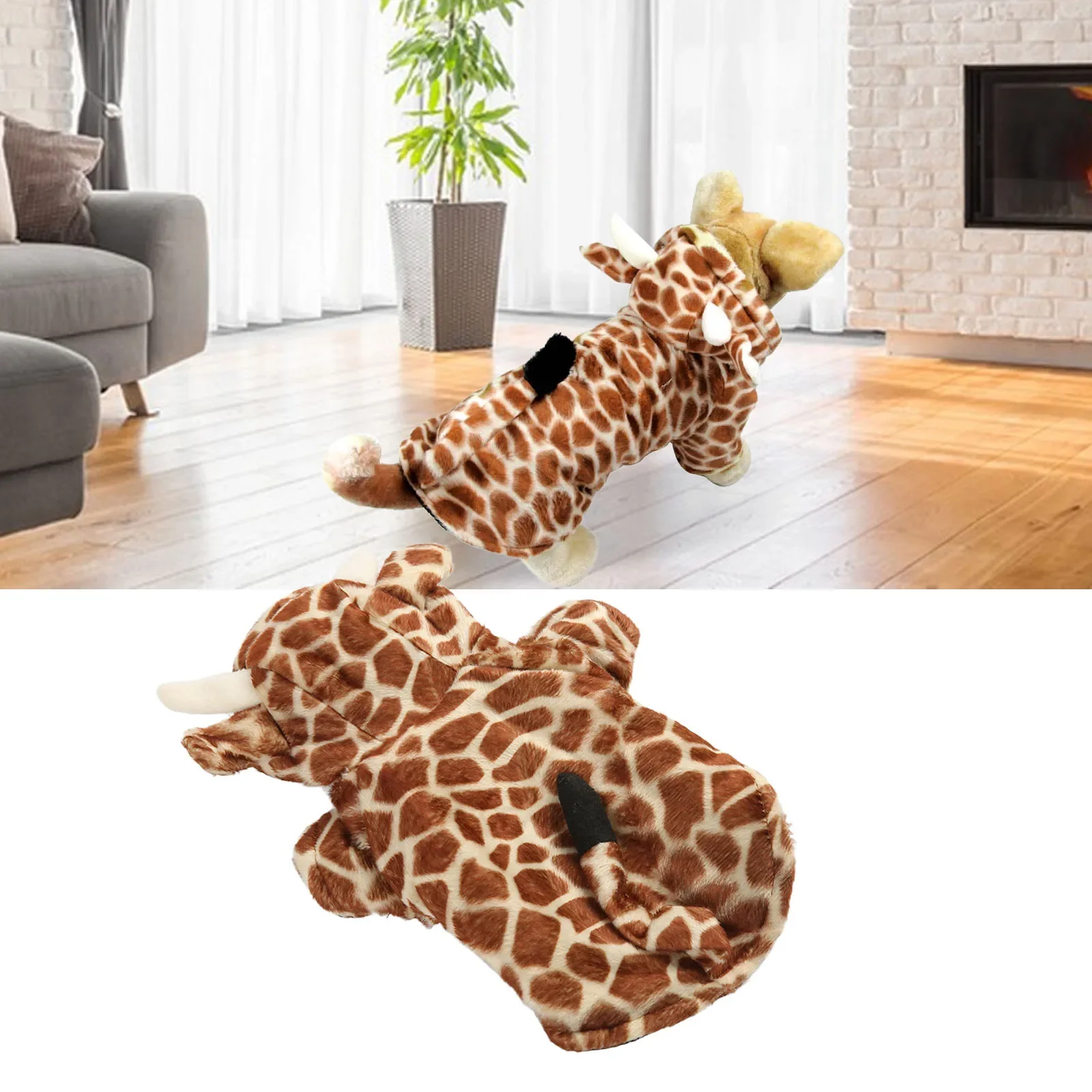 Dog Hoodie Winter Jacket Cute Fun Giraffe Design Warm Puppy Hoodie Winter Coats For Small Dogs Cats Pets