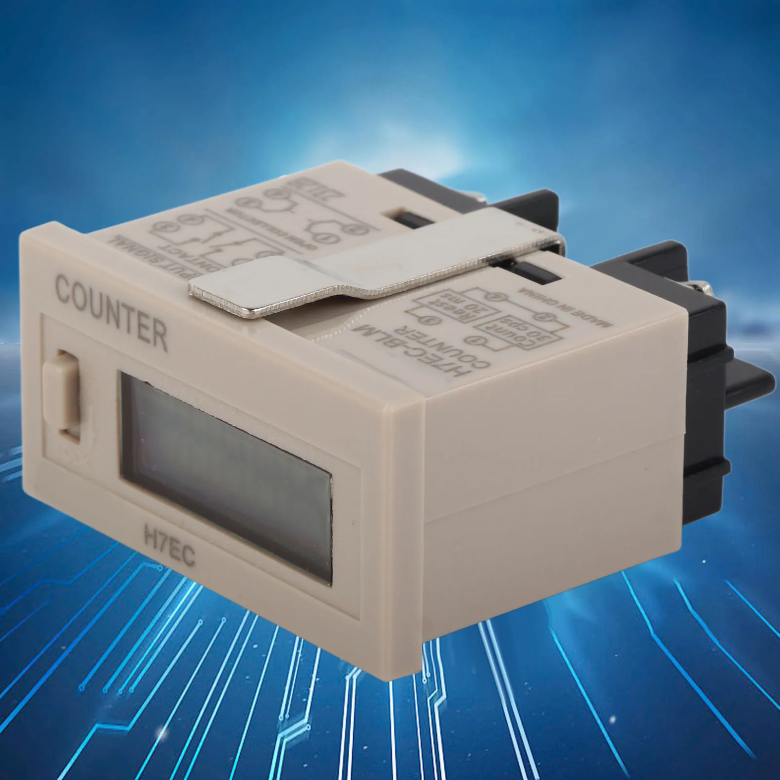 عداد رقمي H7EC BLM عداد كهربائي رقمي Totalizer بدون مدخل جهد مع شاشة LCD مكونة من 6 أرقام عداد كهربائي #1