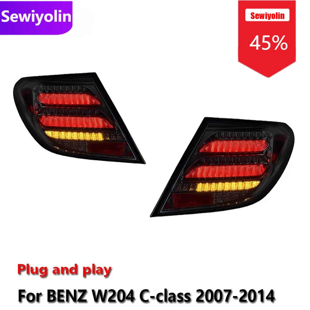 

Sewiyolin Car DRL LED Tail Light Assemblies For Benz W204 2007-2014 Auto Fog DRL Brake Turn Signal Lamp Plug And Play