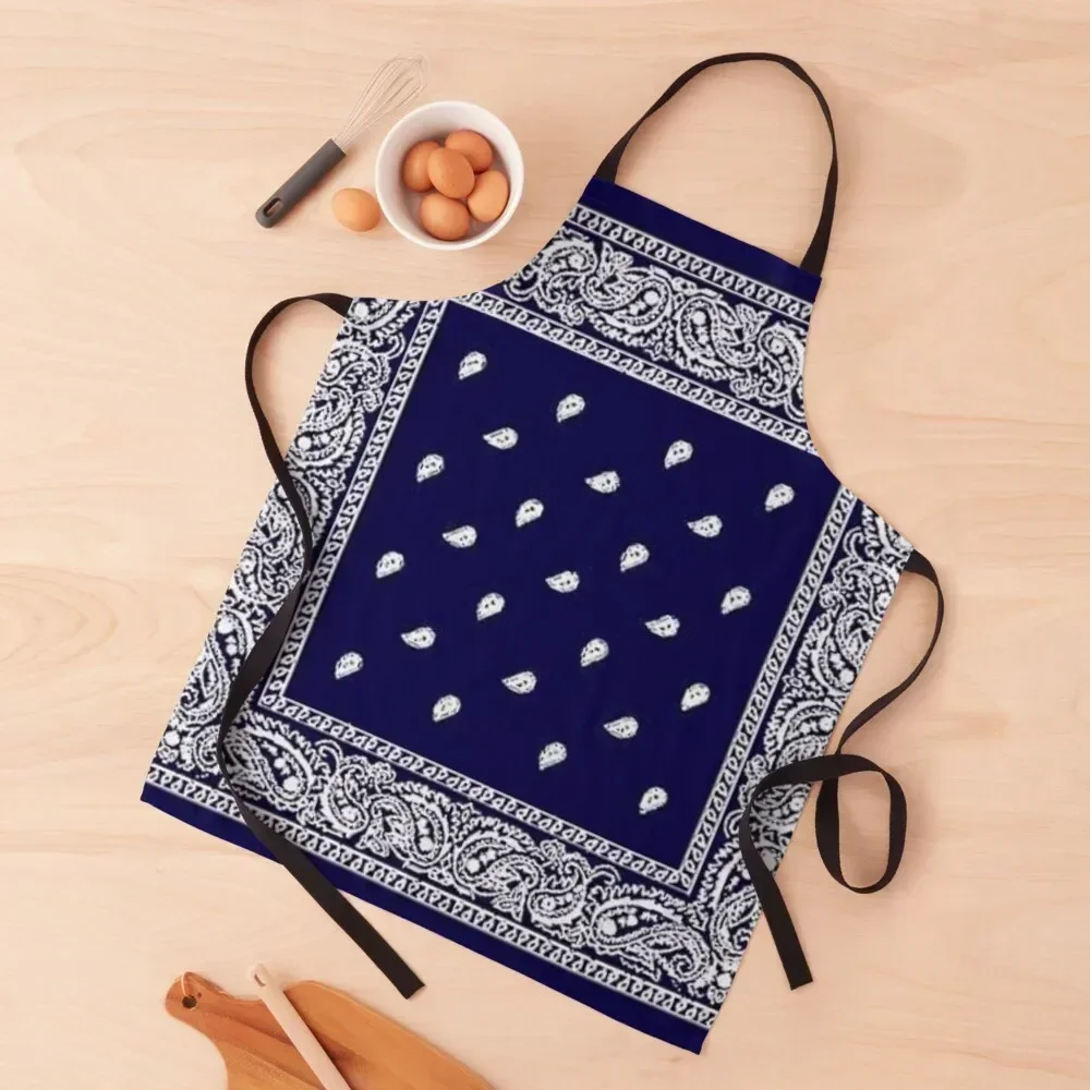 

Crips - Bandana Patern Apron professional hairdressing For Girl Goods For Home And Kitchen nail tech supplies Apron