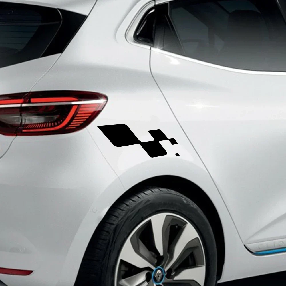 2 قطعة ملصقات السيارات الجانبية لرينو كليو RS R.S. 18 ميجان توينجو سباق التصميم DIY PVC فيلم الشارات ضبط السيارات الملحقات