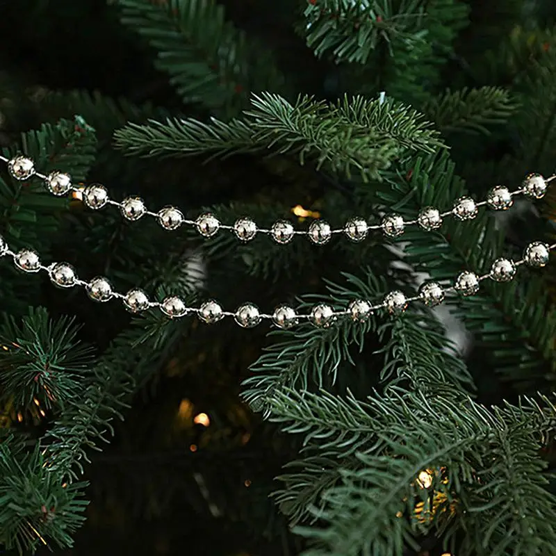 Christmas Tree Beaded Garland Holiday Bead Strand Decoration 33 Ft Christmas Tree Beaded Garland For Party Supplies Farmhouse