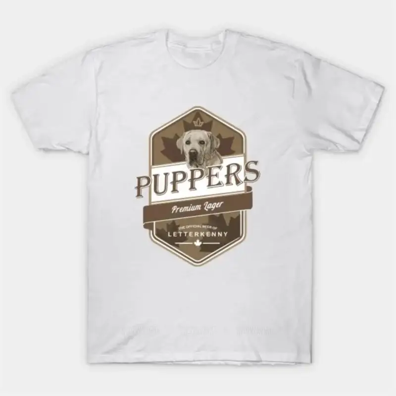 Summer fashion short sleeve cotton Oversized t-shirt Letterkenny Puppers T Shirt Adult o-neck tee shirt vintage print tees top