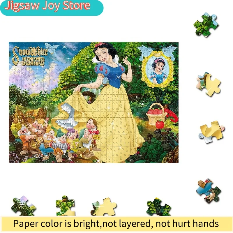 Puzzle de 1000 pièces Blanche-Neige et les Sept Nains - Art de la Mosaïque Officiellement Licencié avec des Couleurs Vibrantes, Carton Épais &