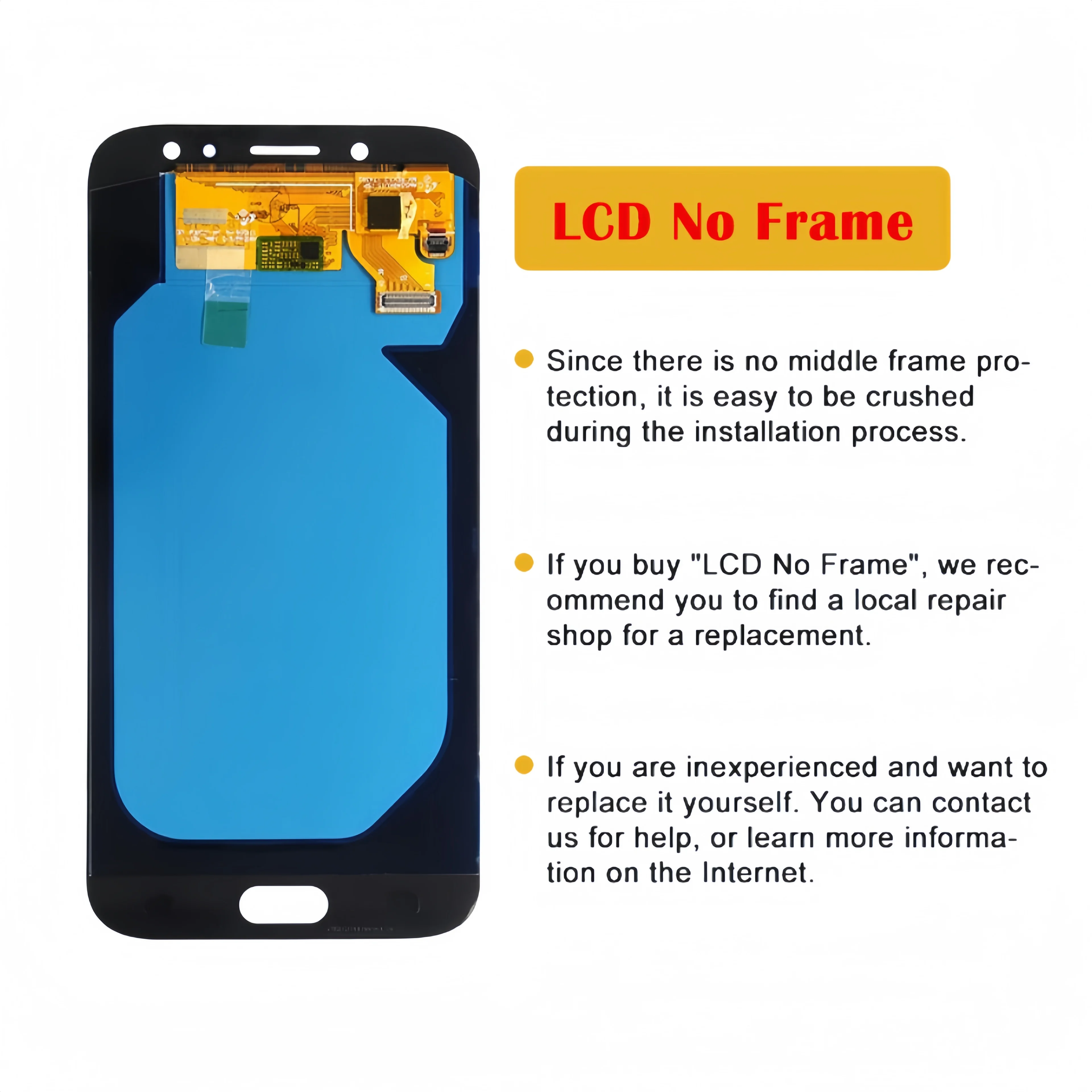 LCD Display Touch Screen Digitizer Assembly Replacement, Fit for Samsung Galaxy J7 2017, J730, SM-J730F, J730FM, J730K, S727VL