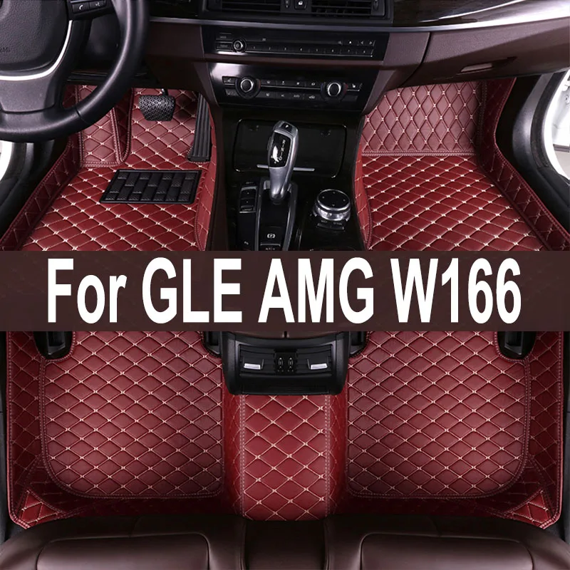 Car Floor Mats For Mercedes Benz GLE AMG W166 53 63 63S 2015 2016 2017 2018 Custom Foot Pads Carpet Cover Interior Accessories