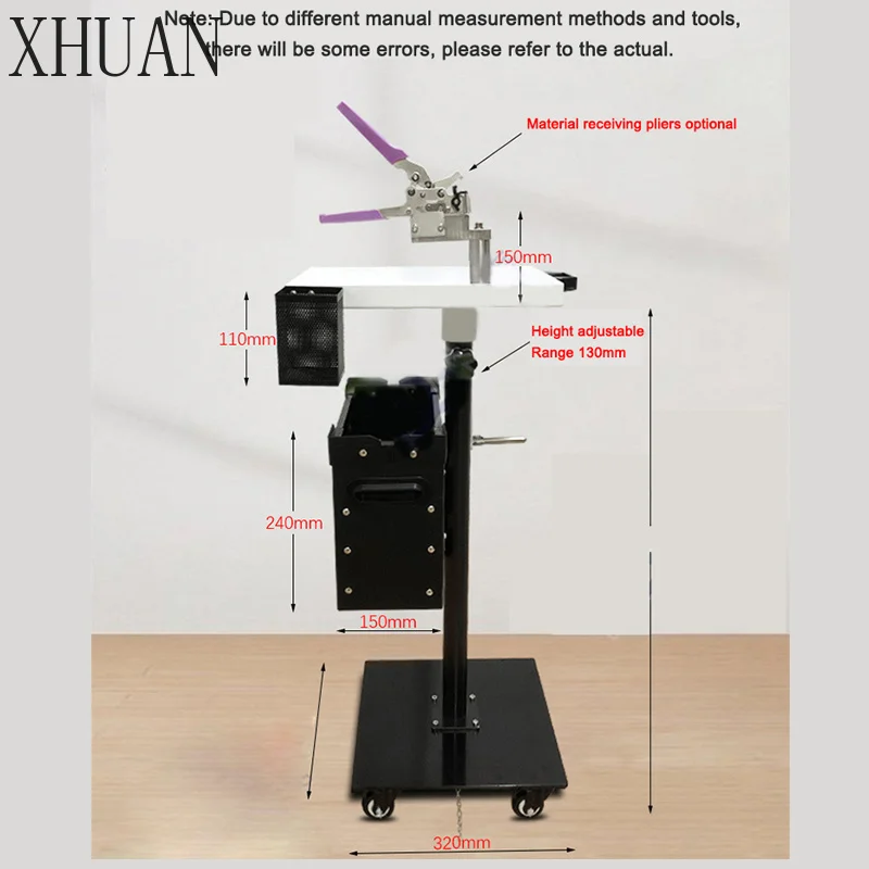 MTL60 Mobile SMT Placement Machine Receiving Cart Anti-Static Trolley Adjustable Stainless Steel Handcart With Universal Pulleys