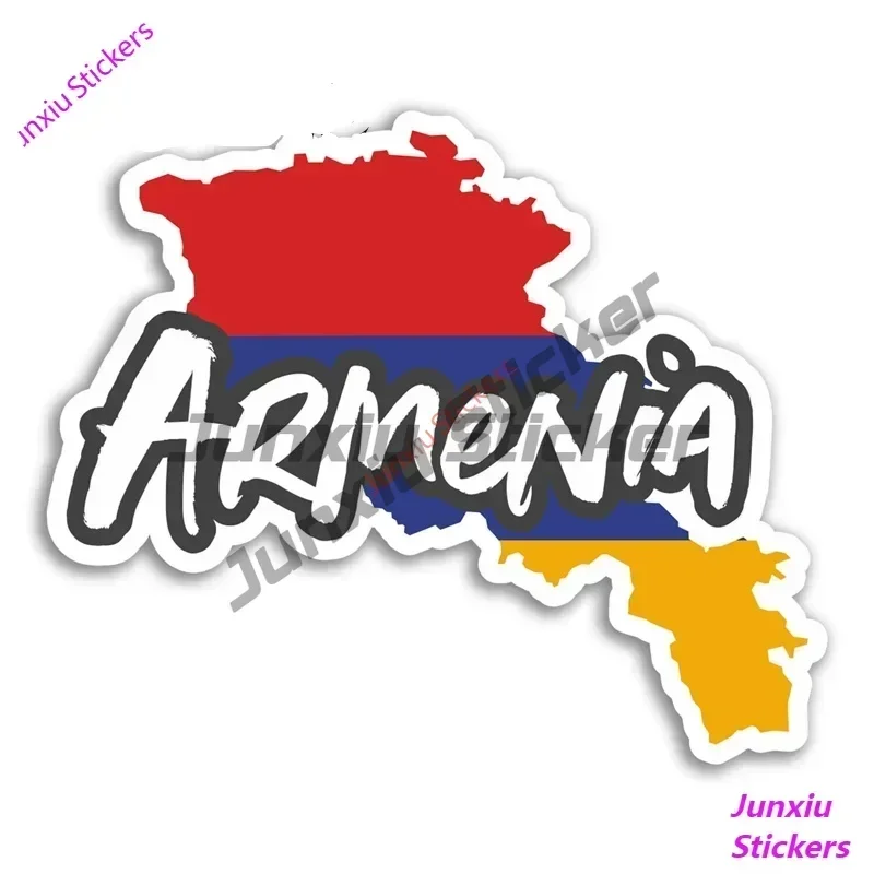 Armenia Map Flag Sticker PVC Decals for Car Truck Window Bumper Travel Bag Luggage Laptop Stickers SUV Computer Accessories