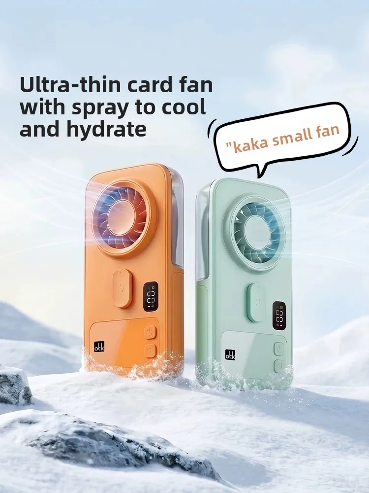 2026 New Mini Spray Handheld Fan USB Rechargeable Silent Strong Wind Portable Cooling Fan for Office Students Outdoor