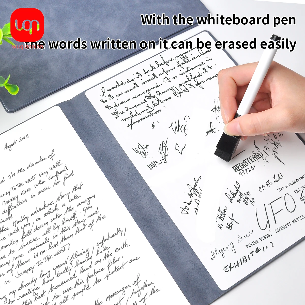 A5 Reusable Whiteboard Notebook Memo Book With Free Whiteboard Pen Erasing Cloth Weekly Planner Portable Notebooks