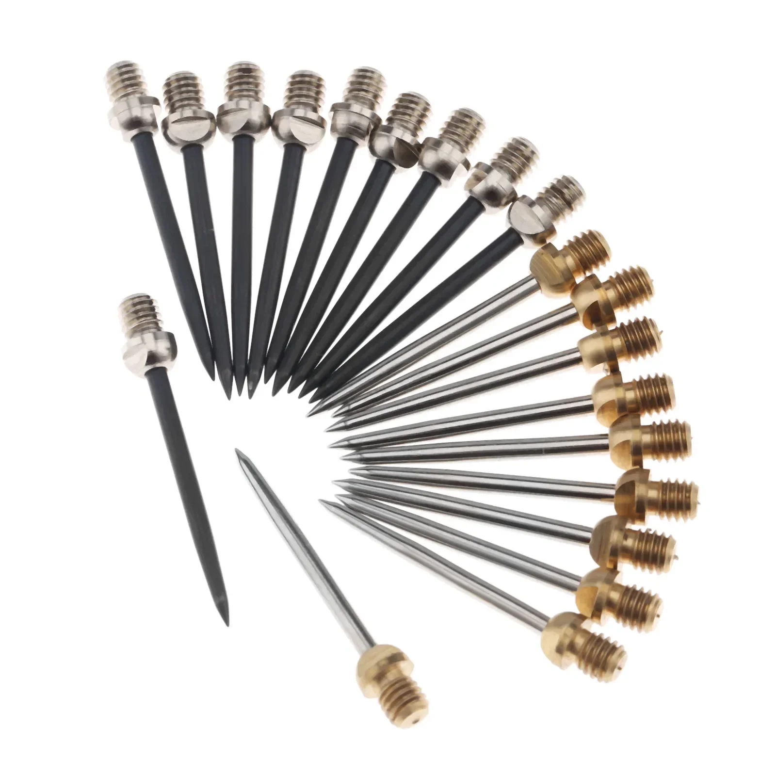 

10 Pcs Professional Harrows Darts Steel Tips Conversion Metal Needle Dart Tip Points Flight Shaft Darts Accessories Silver/Black