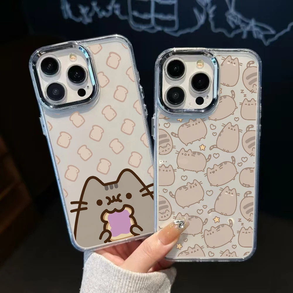 Niedliche Pusheen-Katzen-Handyhülle für iPhone 17 Air 16 16e 15 14 13 12 11 Pro Max X Xs XR 8 Plus Luxuriöse Transparente Abdeckung – Detail 2