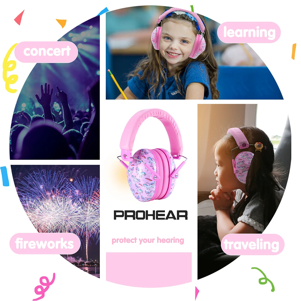 ZOHAN Kid Earmuffs Hearing Safety Protection Earmuffs Passive Noise Cancelling NNR 25dB For Children Toddlers Reading Sleeping