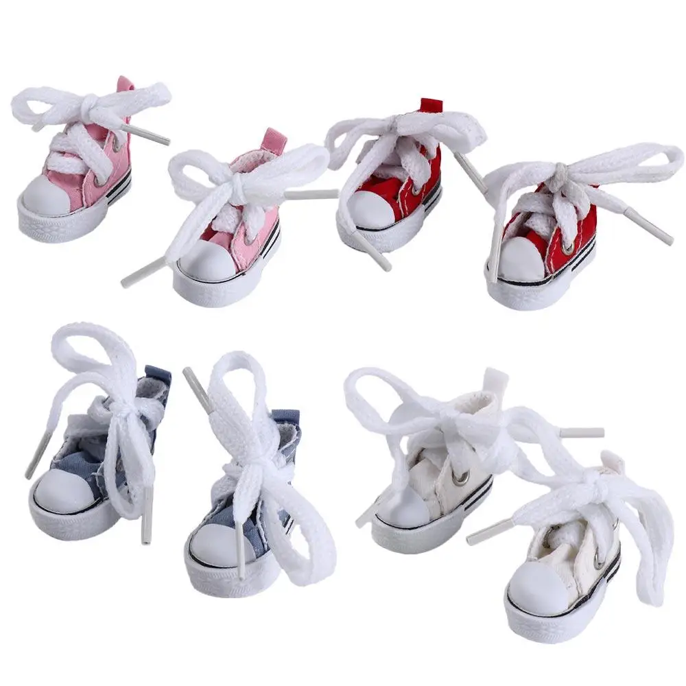 

1 Pair 3.5cm Doll Fashion Mini Canvas Shoes Mini Kawaii Fashion Casual Doll Canvas Shoes Cute Colorful Mini Canvas Dolls Shoes
