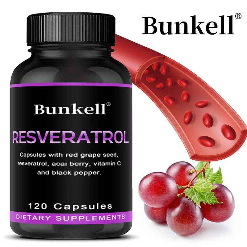 

Grape Seed Antioxidant Supplement Plus Resveratrol Extract,Supports Heart,Brain,Cell,and Skin Health,Promotes Immune Health