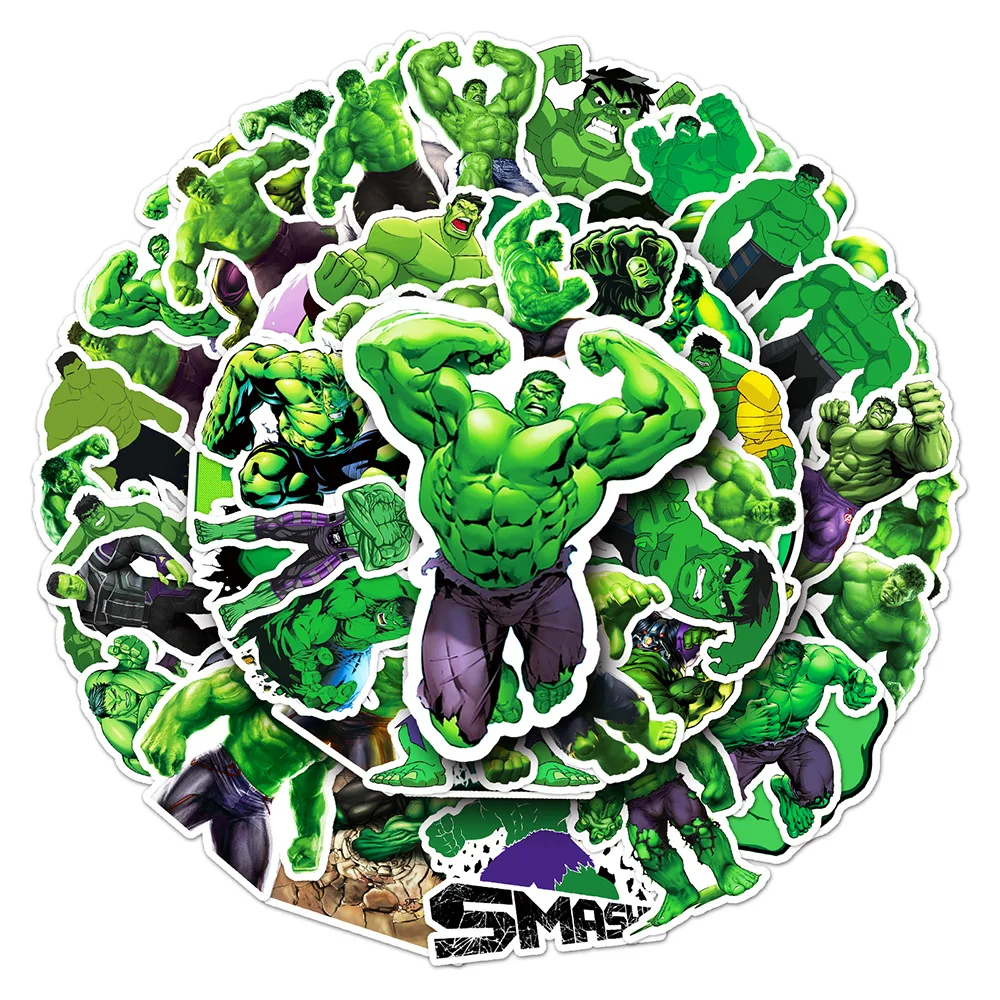 10/30/50pcs Disney Marvel Avengers Super Hero Hulk Stickers Skateboard Luggage Laptop Car Phone Cool Waterproof Sticker Kid Toy