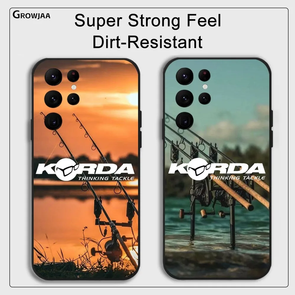 K-Korda Fishing Tackle Phone Case for Samsung Galaxy S24 Ultra S22 S23 Ultra S21 S20 Protective Silicone Funda