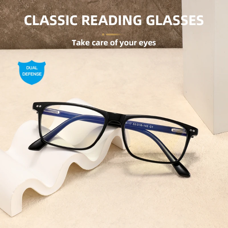 

2024 NEW Blue Light Reading Glasses Eye Glasses Frame for Women Men Retro Acetate Anti-Blue Light Computer Eyewear