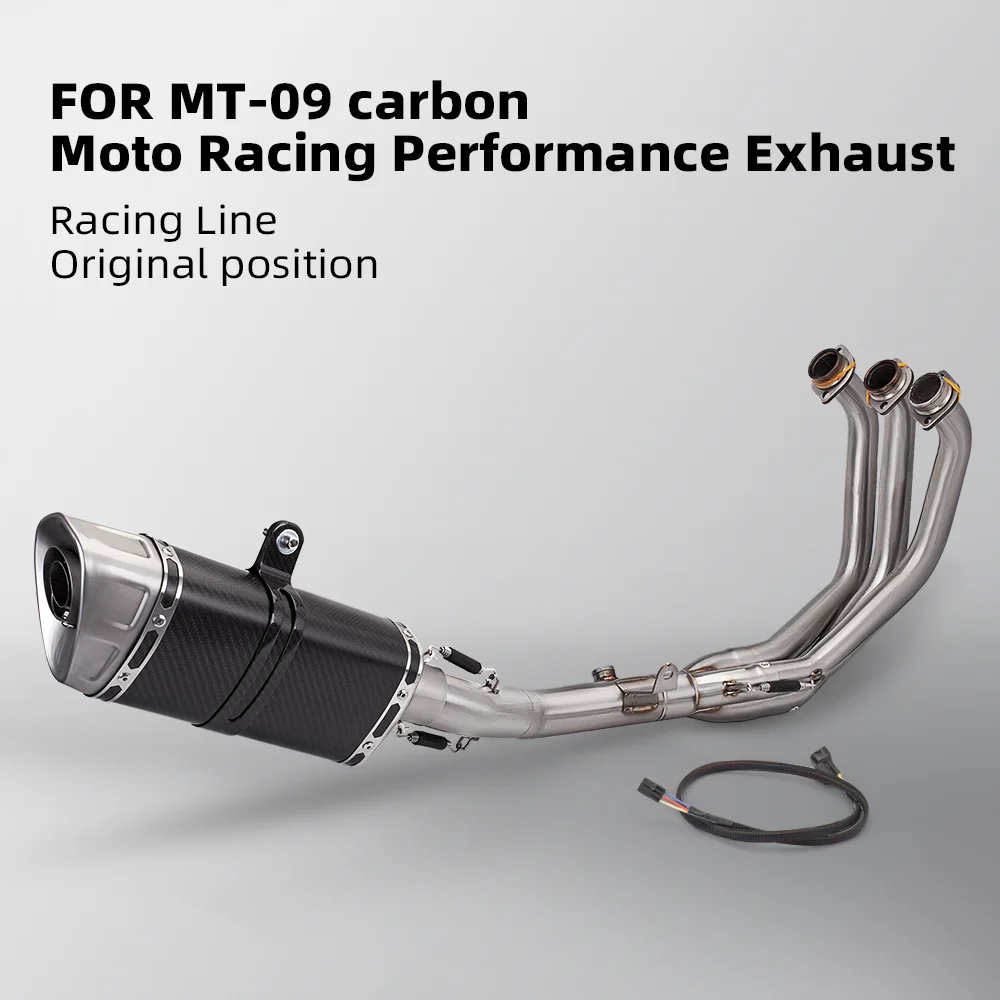 

Complete motorcycle exhaust system Escape Front tube Original Slip On connection For MT09 FZ09 XSR900 51MM