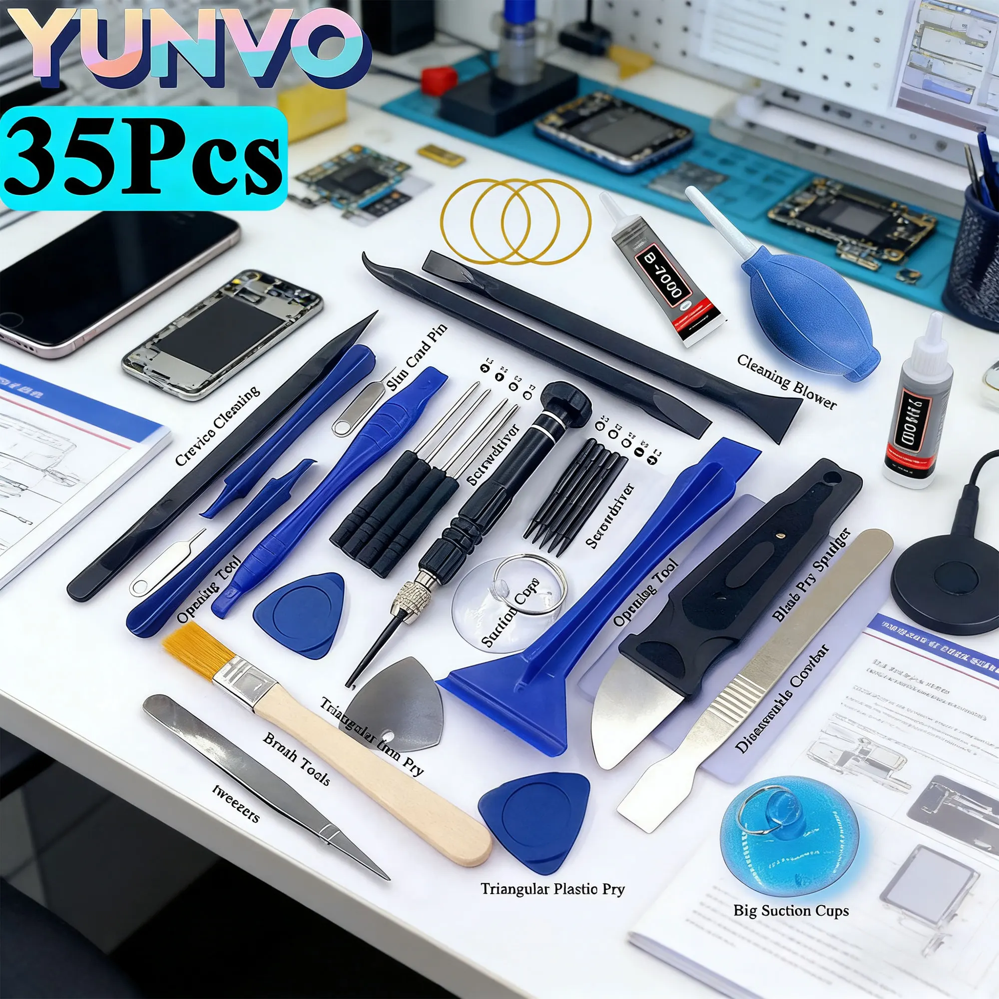 35 in 1 Precision Screwdriver Set Magnetic Repair Tool Kit for iPhone Xiaomi DJI Drone Mobile Phone Laptop PC Tablet Disassembly