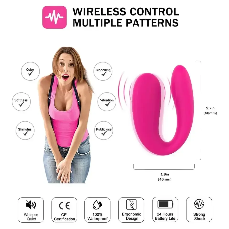 Wear U jenis Vibrator untuk wanita Vagina klitoris merangsang g-spot pijat wanita Masturbator pasangan Vibrator dewasa mainan seks 18 +