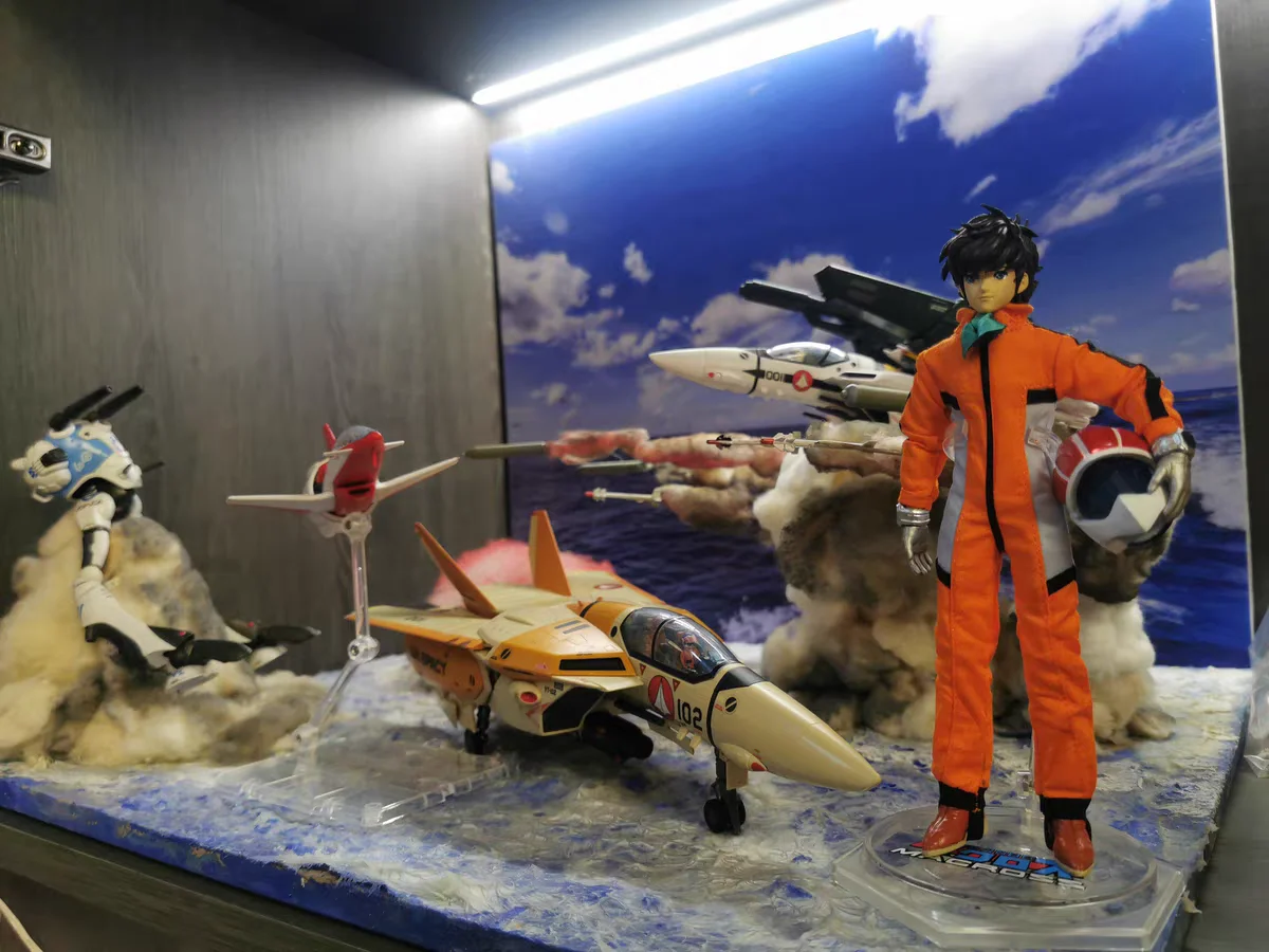【H15CM】KitzConcept Robotech Super Dimension Fortress Macross Rick Hunter, Figura de Anime, Modelo Coleccionable, Regalo