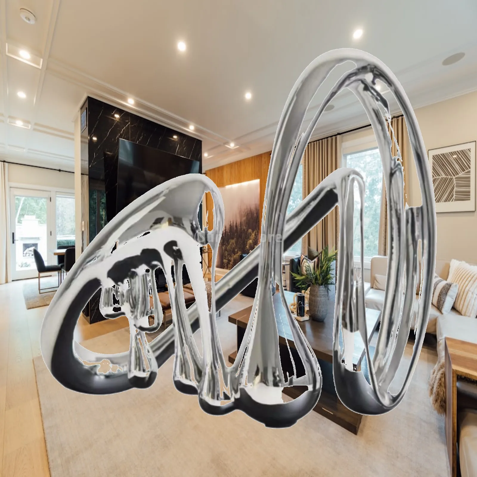 Minimalist Sculpture Crafts Abstract Art Statue for Living Room Desk Bedroom