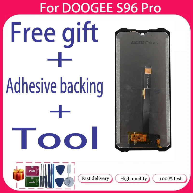 

For DOOGEE S96 Pro S96 GT+ LCD Display + Touch Screen+Free adhesive backing+Tool