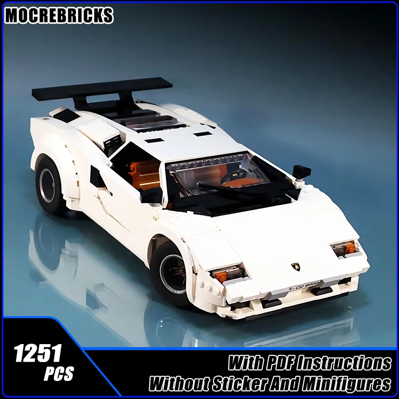 MOC-82416 City Speed Roadster LC5000 Supercar MOC Building Blocks Technology Racing Vehicle Model Kid's Bricks Toys Xmas Gifts