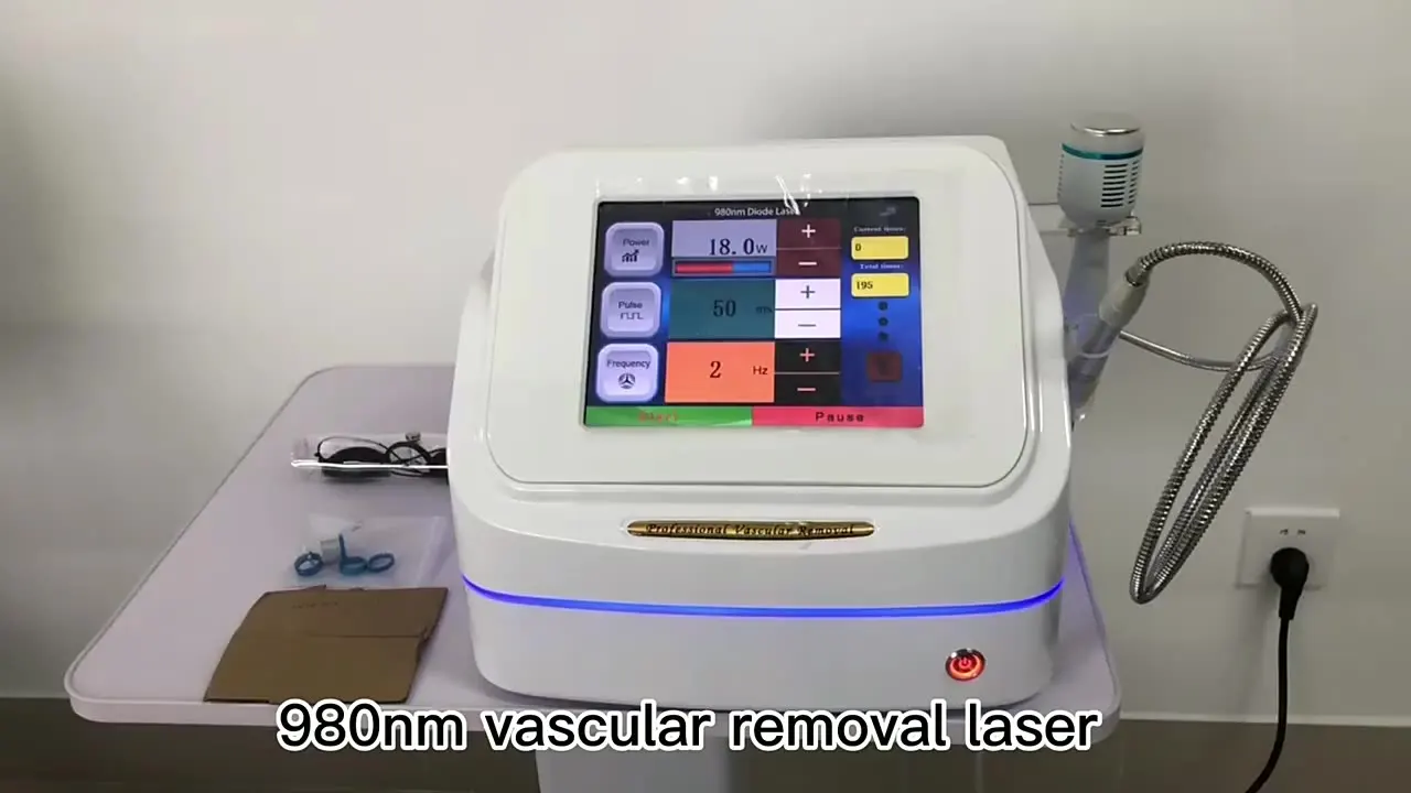 vascular removal diode laser 980nm anti toe nail fungus laser treatment device high frequency spider vein removal machine