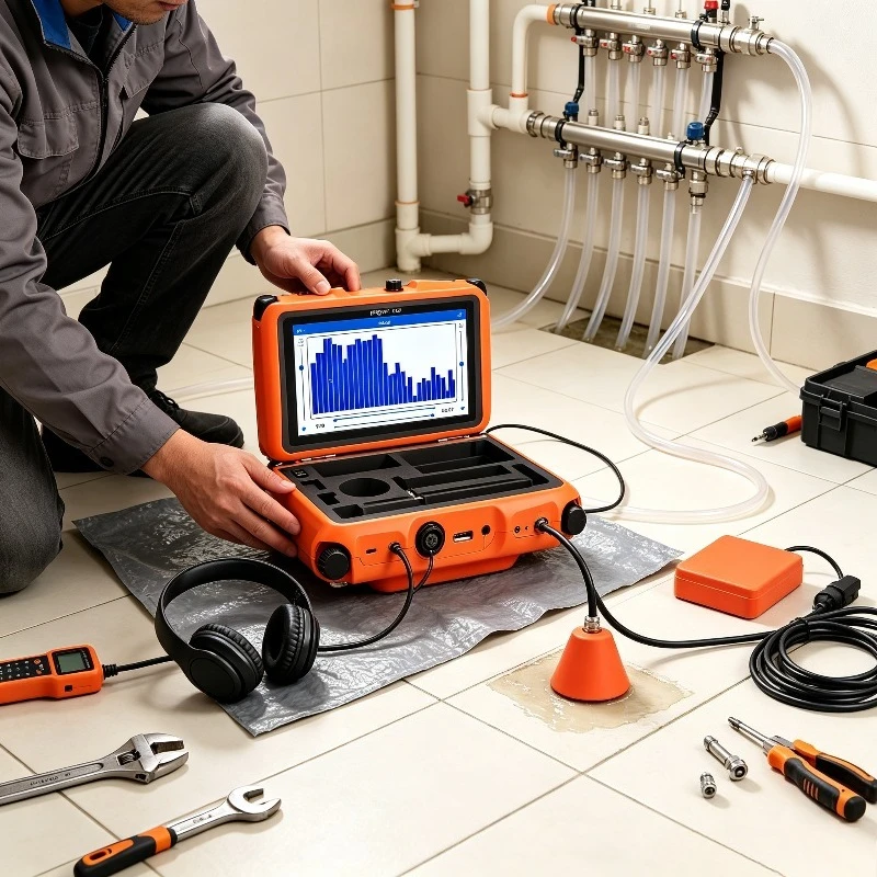 PQWT L50 Water Leak Detector, Underground Buried Pipe Leak Locator, Visual Spectrum Pipeline Leakage Detector for PPR PVC Metal