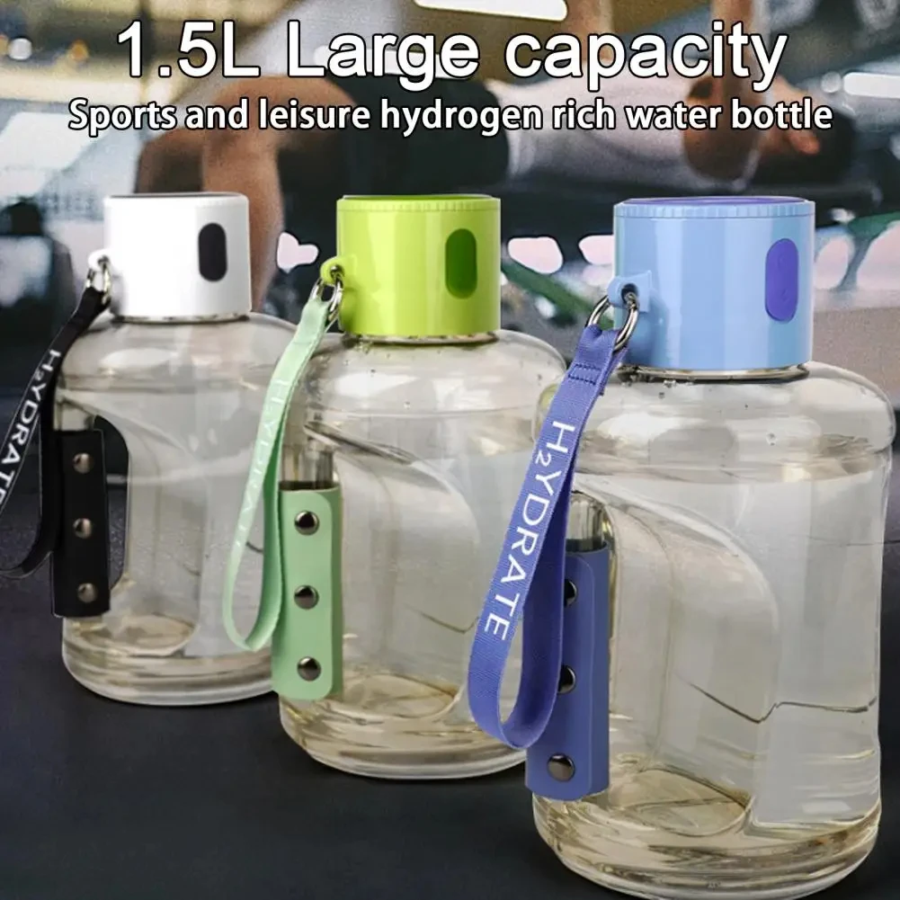 Hydrogen Water Bottle 1.5L  Hydrogen Rich Sports Water Bottle Detachable and Portable Hydrogen Water Generator