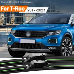 2pcs For Volkswagen VW T-Roc TRoc 2017-2023 Front Windshield Wiper Blades 2018 2019 2020 2021 2022 Windscreen Window Accessories