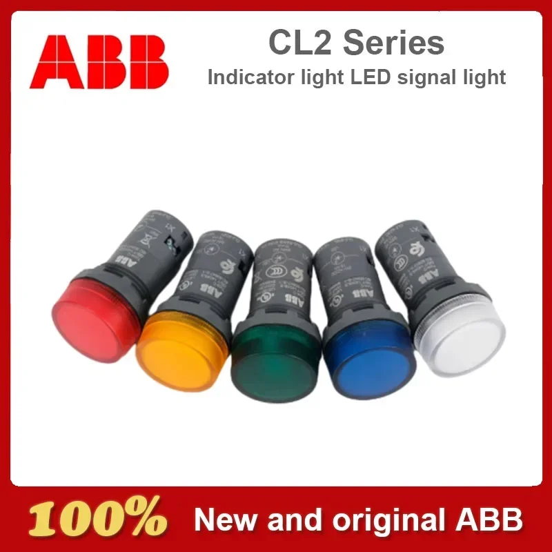 

Original ABB CL2 Series LED Signal Light CL2-502R CL2-502G CL2-502Y CL2-502L CL2-502C CL2-523R 24V AC/DC