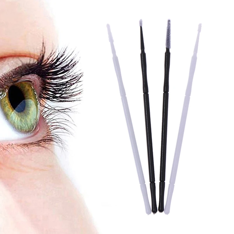 100Pcs Disposable Eyelash Extension Micro Brush Applicator Make up Mascara Swab