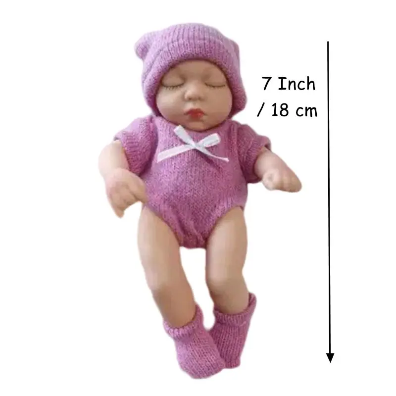 Reborn bébé poupées enfants jouets 7 pouces jouet 18 cm Figure Kawaii articles expédition rapide poupée avec vêtements chapeau pour filles enfants compagnon