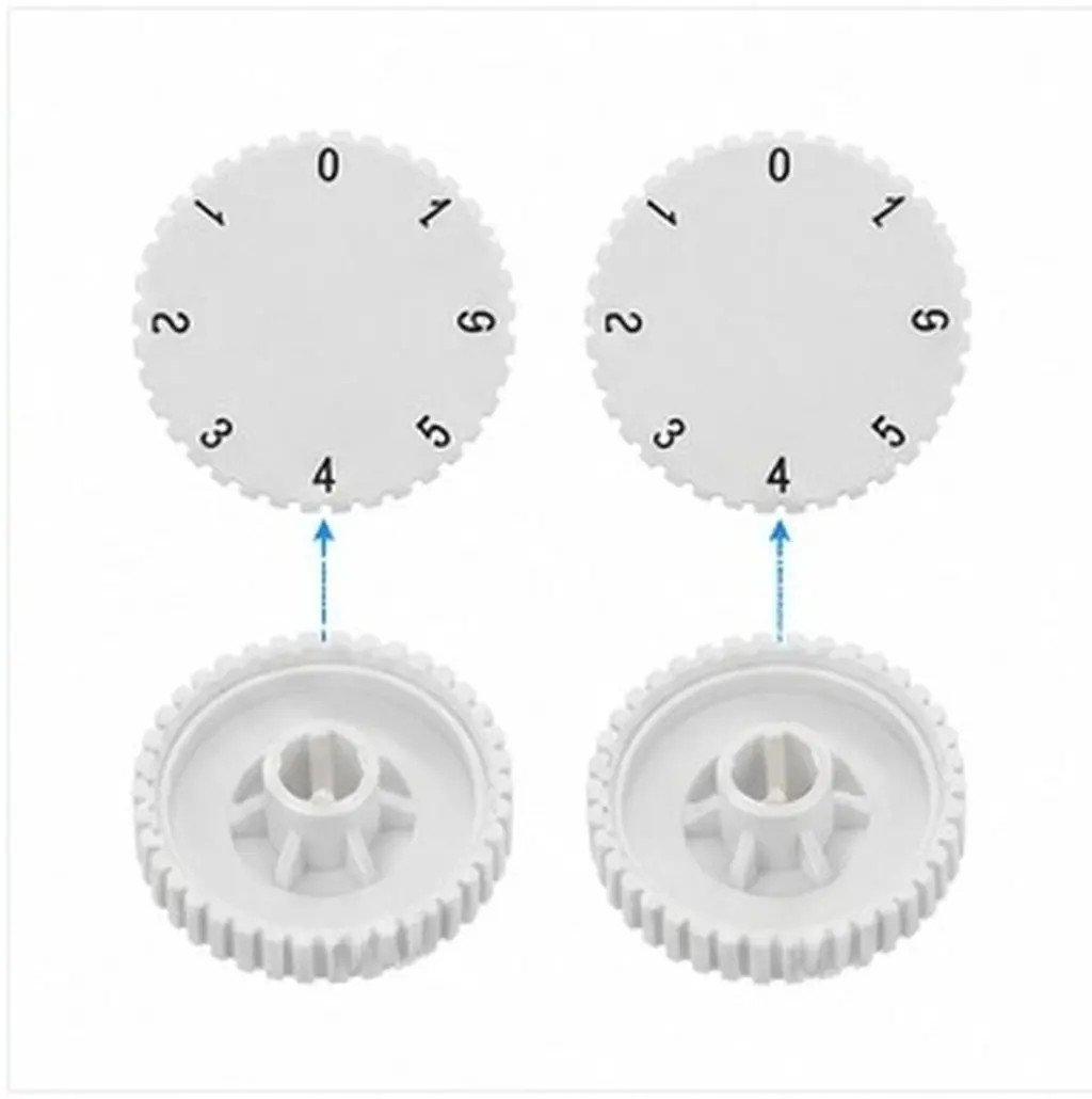 2Pcs Plastic Freezer Knob Temperature Control Switch Knob for Refrigerator Freezer Repairing Supplies Compatible Universal