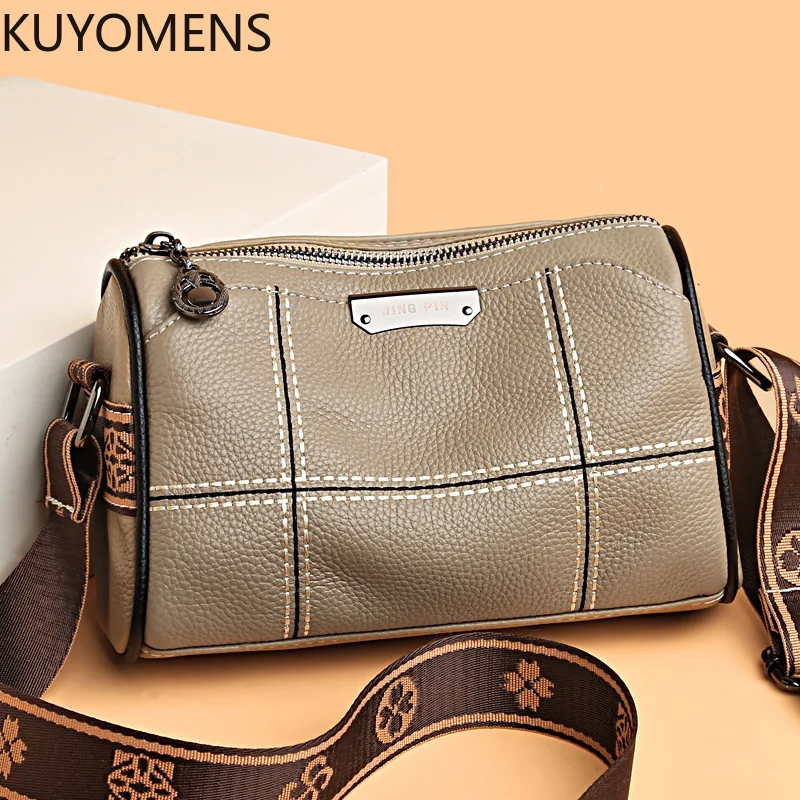 Genuine Leather Small Shoulder Bag Casual Handbag Crossbody Bags for Women Phone Pocket Girl Purse Messenger Bags