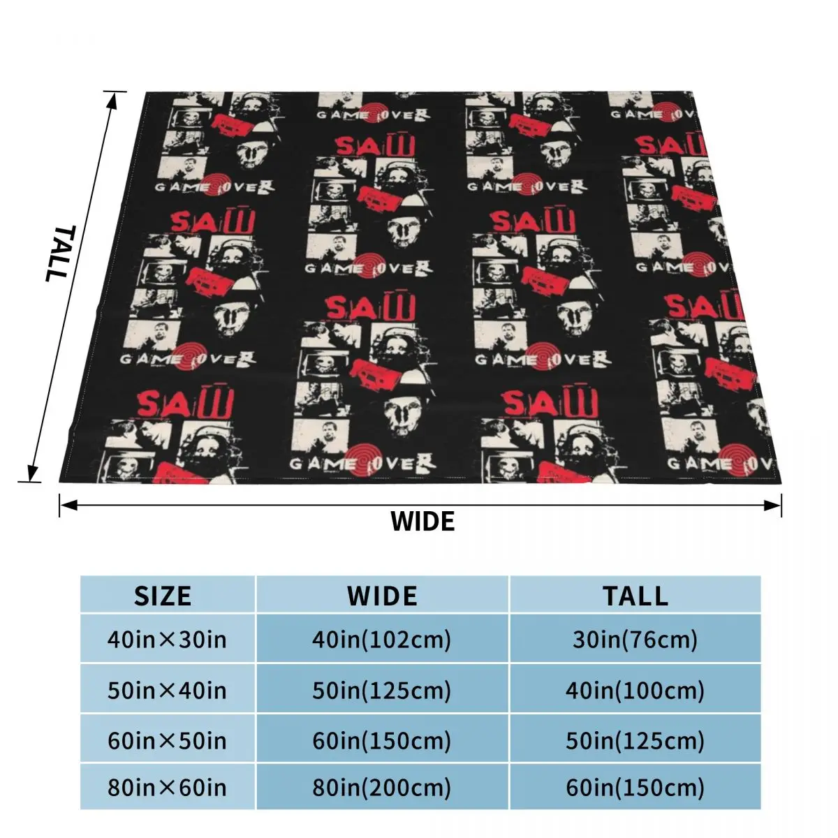 Vintage Saw Jigsaw Game Over Throw Blanket blankets ands Decorative Beds for winter Blankets