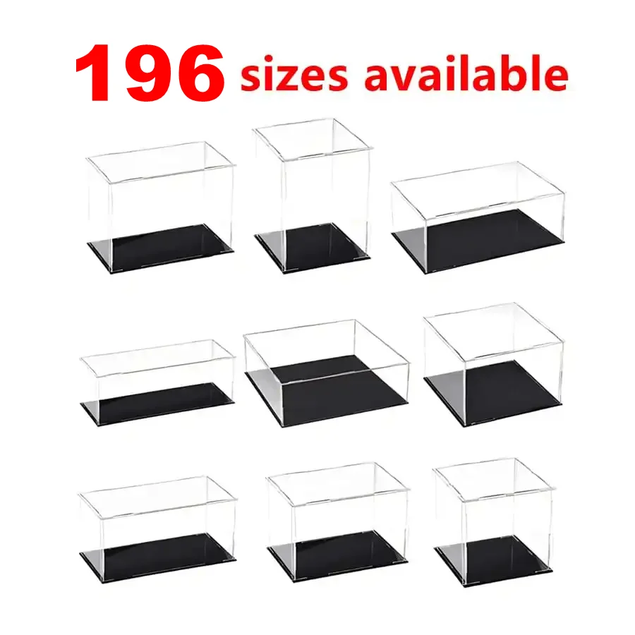 1 caixa de acrílico transparente para montagem própria, à prova de poeira, para armazenamento e exibição, adequada para modelos de carros/brinquedos/colecionáveis.