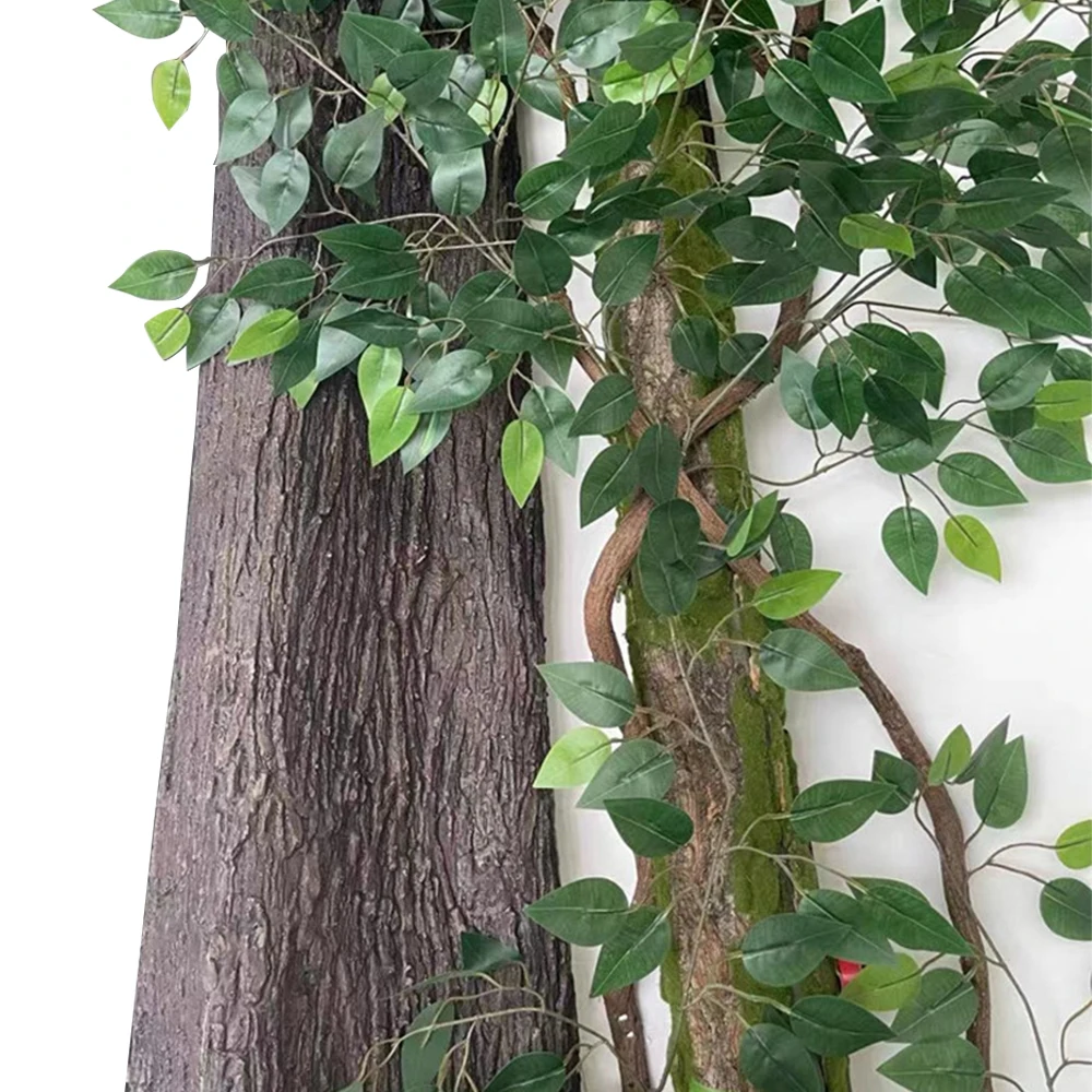 Cuttable Artificial Simulation Tree Bark Soft Rubber Plant Cover DIY Fake Plant Water Pipe Column Block Wall Garden Decoration