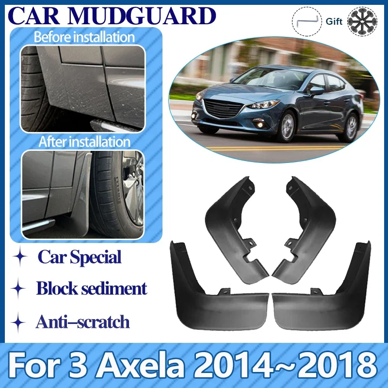 Mud Flaps For Mazda3 BM BN Mazda 3 Axela Sedan Hatchback 2014 2015 2016 2017 2018 Car Mudguards Splash Guards Fender Accessories