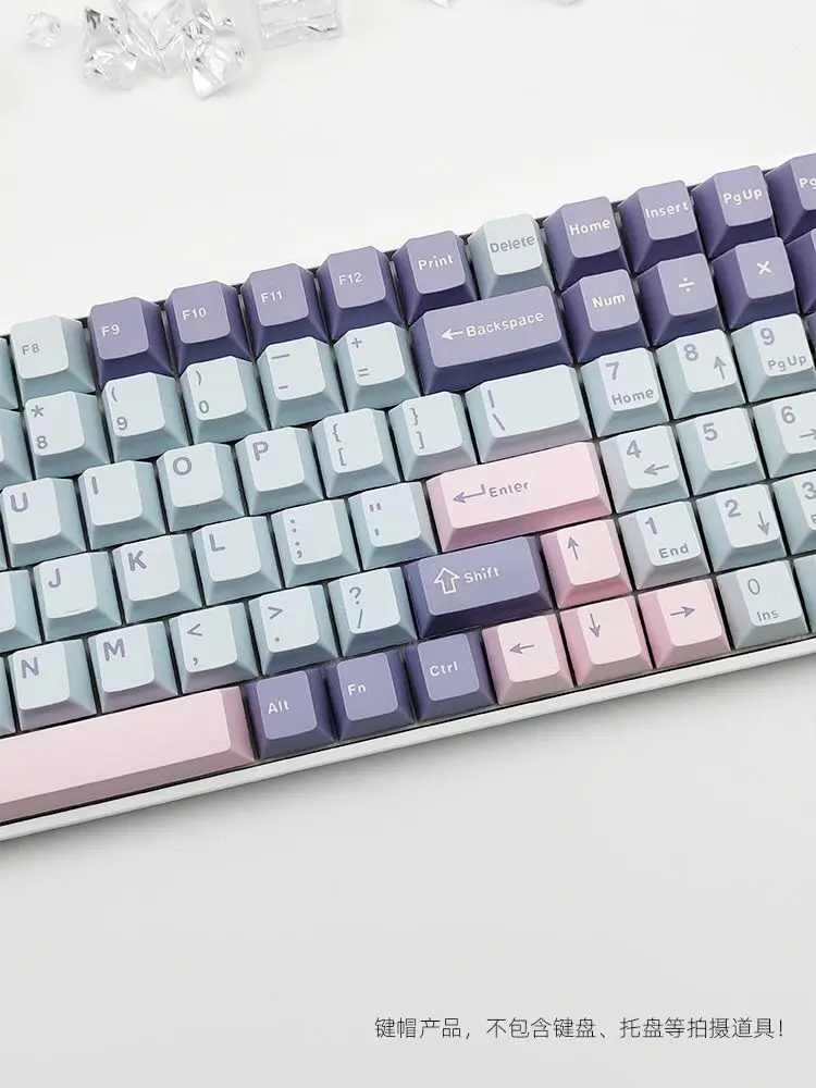 Teclado mecânico macaron spade q com três cores, teclado mecânico pbt, moldagem por injeção de duas cores, pequeno conjunto completo de personalização