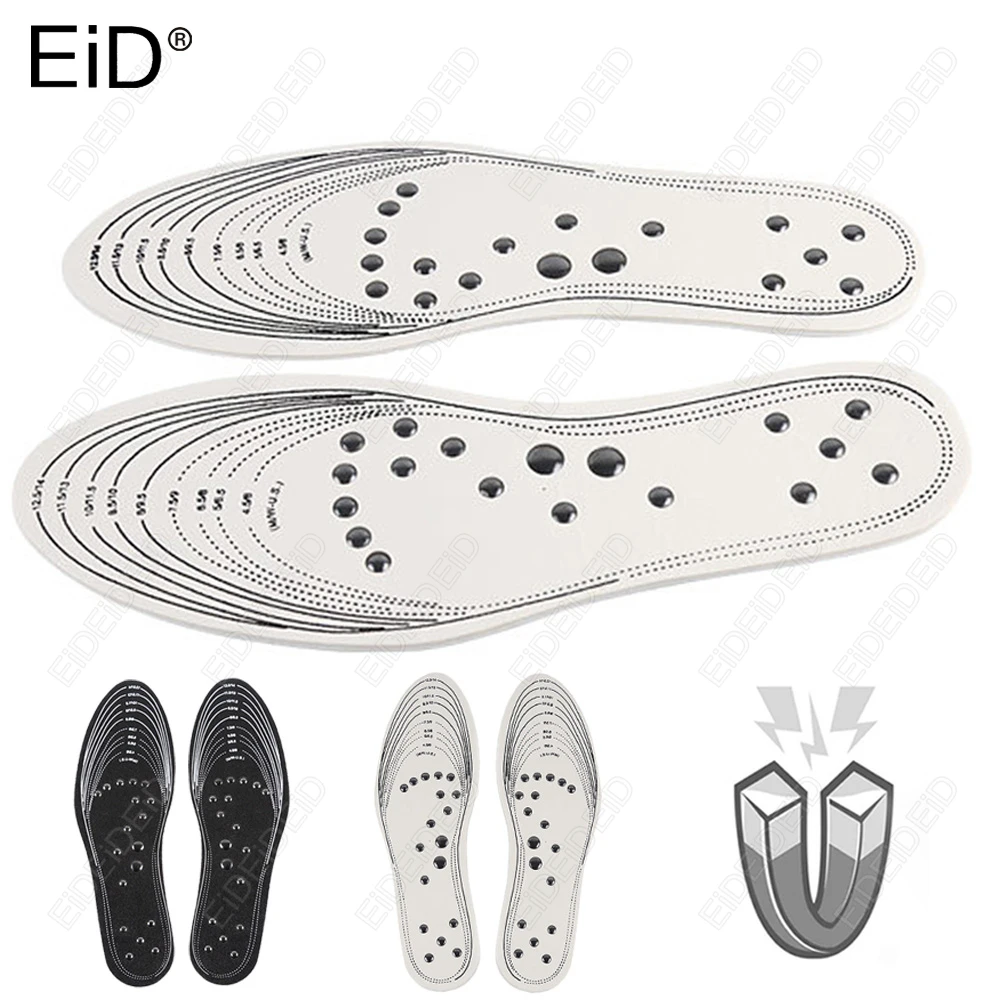 2/4 Stück Unisex-Magnettherapie-Einlegesohlen, 18 Magnete, Fuß-Akupressur-Pads, Abnehmen, Gewichtsverlust, erntefreundlich, EID