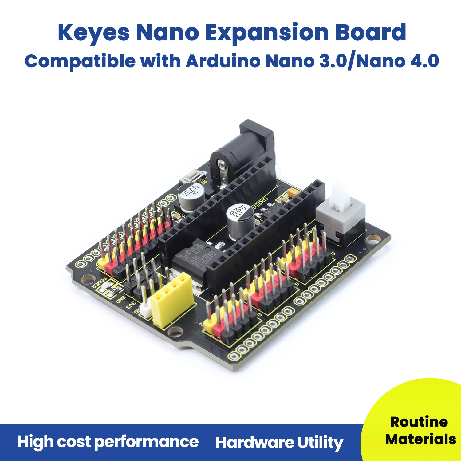 Scheda di espansione KEYESTUDIO Nano compatibile con Arduino Nano 3.0/Nano 4.0 Supporto programma di programmazione porta ISP