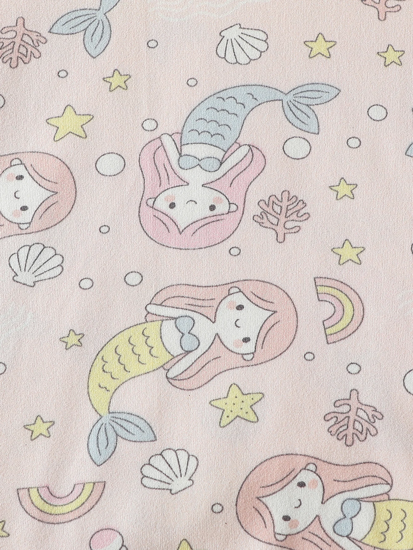 2-teiliger Kinder-Herbstanzug mit süßem Meerjungfrauen-Print, lässiger, warmer Anzug für Jungen und Mädchen, bequeme Hauskleidung, langärmelige Hose – Detail 7